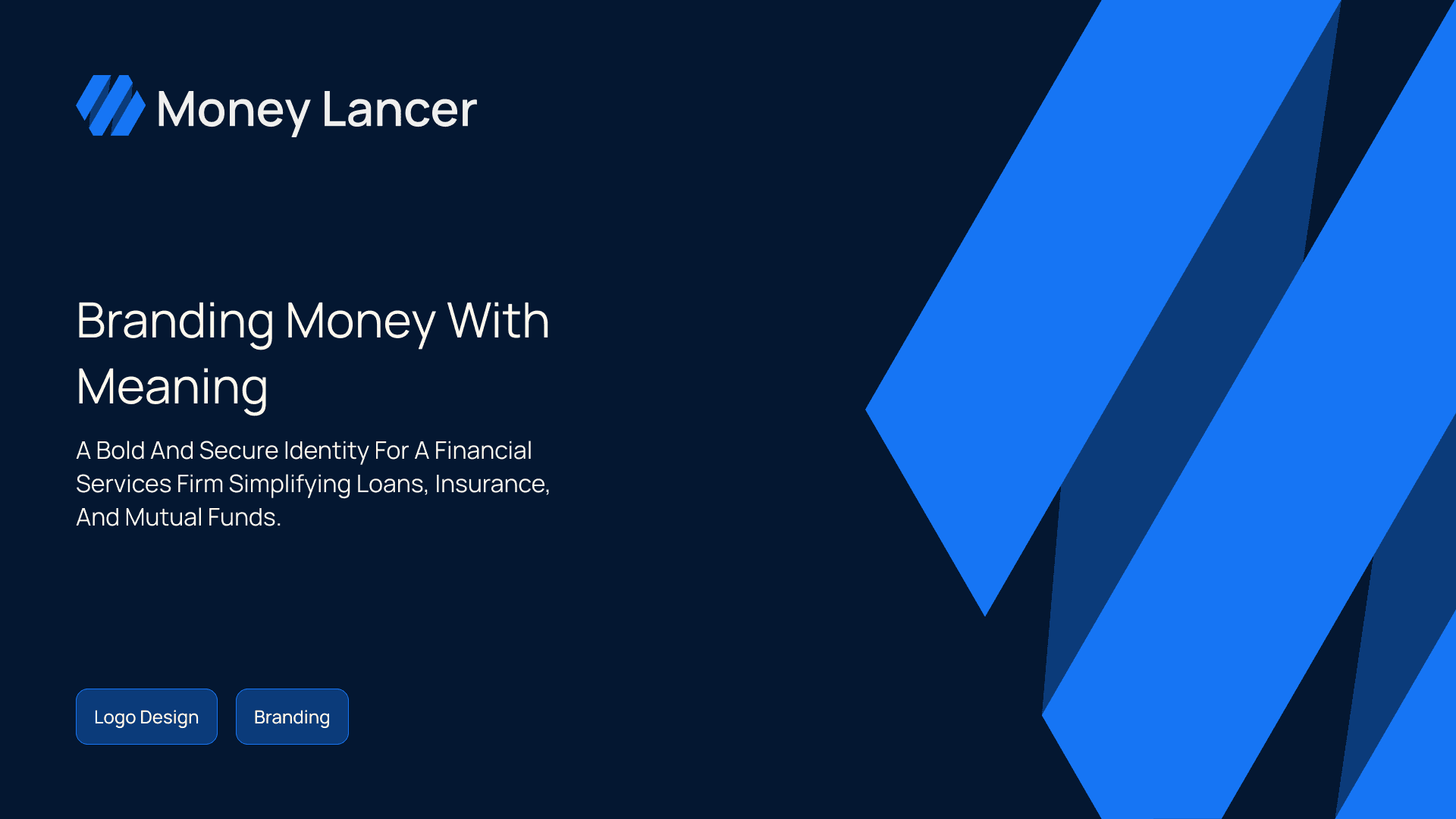 Money Lancer brand identity: branding money with meaning